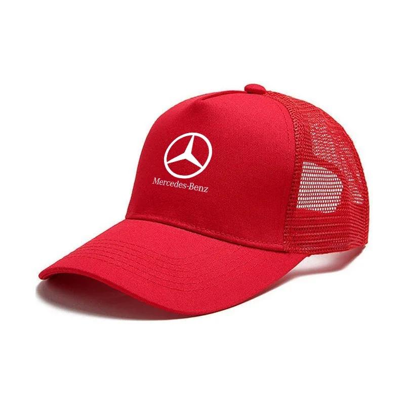 Autoaufkleber 2025 Heiß Für Benz Mercedes Benz Gestickte Auto Verstellbare Sport Baseball Kappe Für Mercedes Benz A C E S G Cla rot