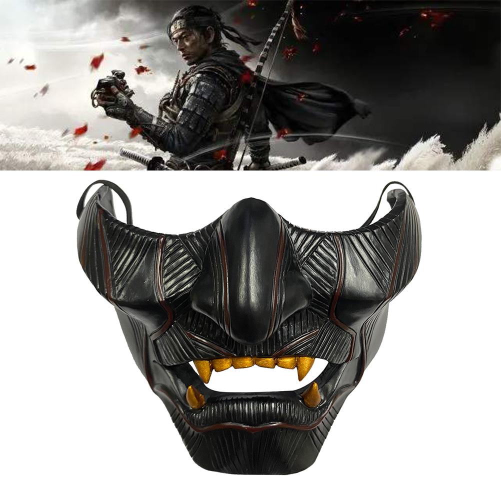 Halloween Spielcharakter Gesichtsmaske Latex Cosplay Gesichtsmasken Maskerade Halloween Party Kostüm schwarz