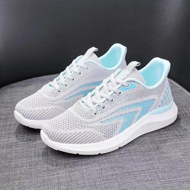 Neu Damenschuhe Outdoor-Mode Laufschuhe Leichte, Weiche Sohle Atmungs Student Laufschuhe Plattform Sneaker Damen 40 white