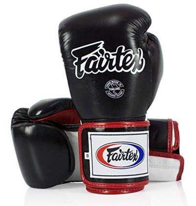 Fairtex Echte Leder Boxhandschuhe BGV5 Schwarz 10oz