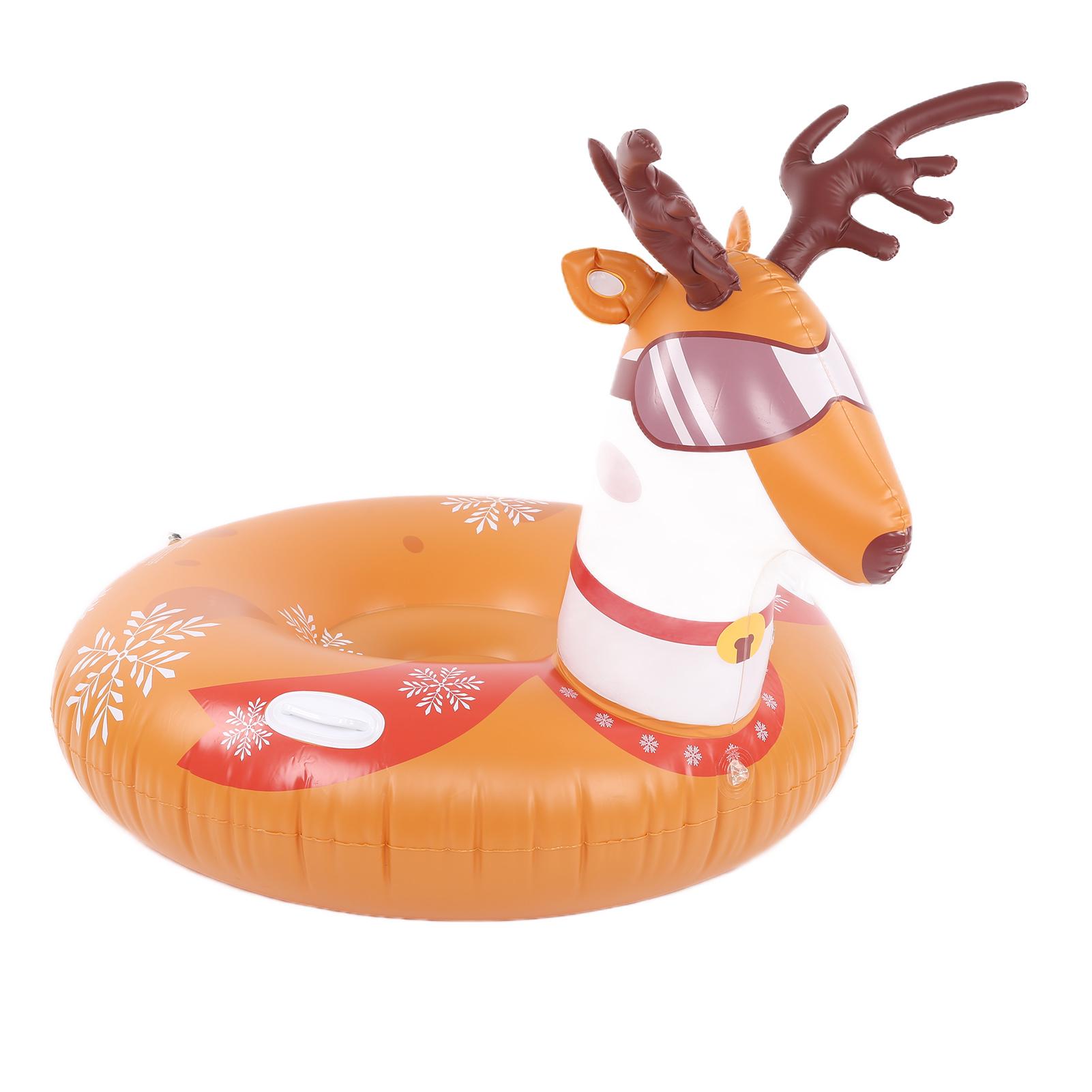 Aufblasbarer Ski-Kreis PVC Rund Verschleißfest Multifunktional Weihnachts-Thema Schnee-Schlitten