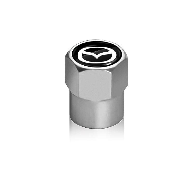 4 Stück Auto Ventilkappenkappen Abdeckung Wasserdicht Autostyling Autozubehör Für Mazda 3 Alexa 3 5 CX-3 CX-4 CX-5 CX-7 CX-9 Axela 6 RX8 7 MX3 MX5 Mazda weiß