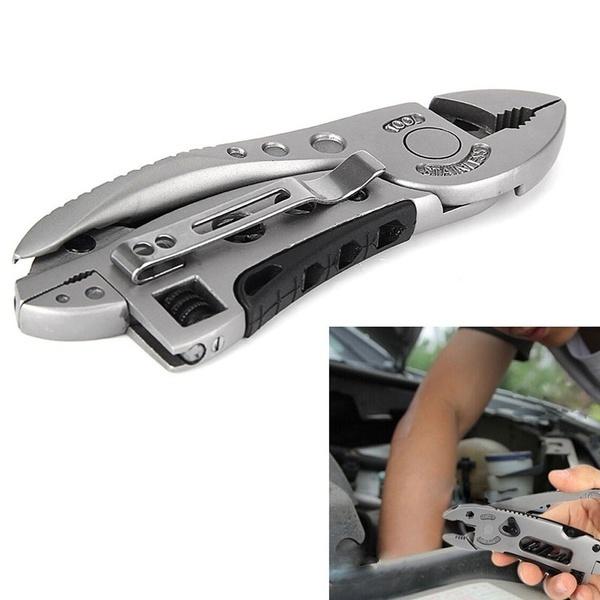 Multitool Messer Getriebe EDC Werkzeug Set Verstellbarer Schraubenschlüssel Backenschraubendreher Zangen Werkzeug WBL