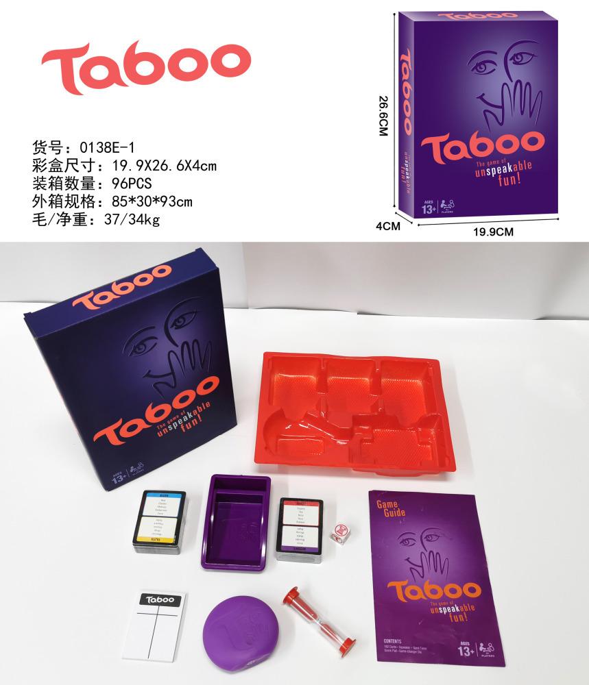 Englische Version Sanduhr Timer Tabu Spiel Tabu Brettspiel Erraten Sie das Wort Spiel Desktop Karte English