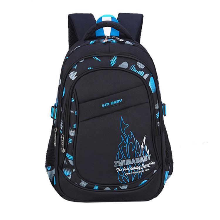 Schultasche für Kinder, lässige Rucksäcke, Nylon, große Schultaschen für Schüler, 7–14 Jahre, wasserdichter Schulrucksack für Jungen, Kinderrucksack S blau