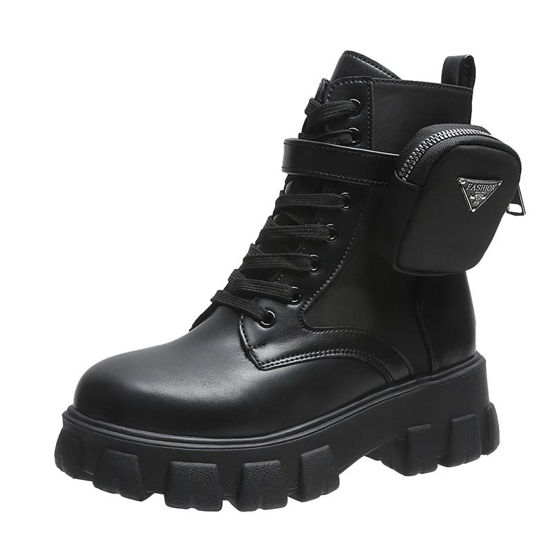 Damenschuhe Stiefeletten Damenstiefel Übergröße Moderne Stiefel Damen Schnürung vorne Runde Zehenpartie Blockabsatz Gürtelschnalle Damenschuhe 35 schwarz