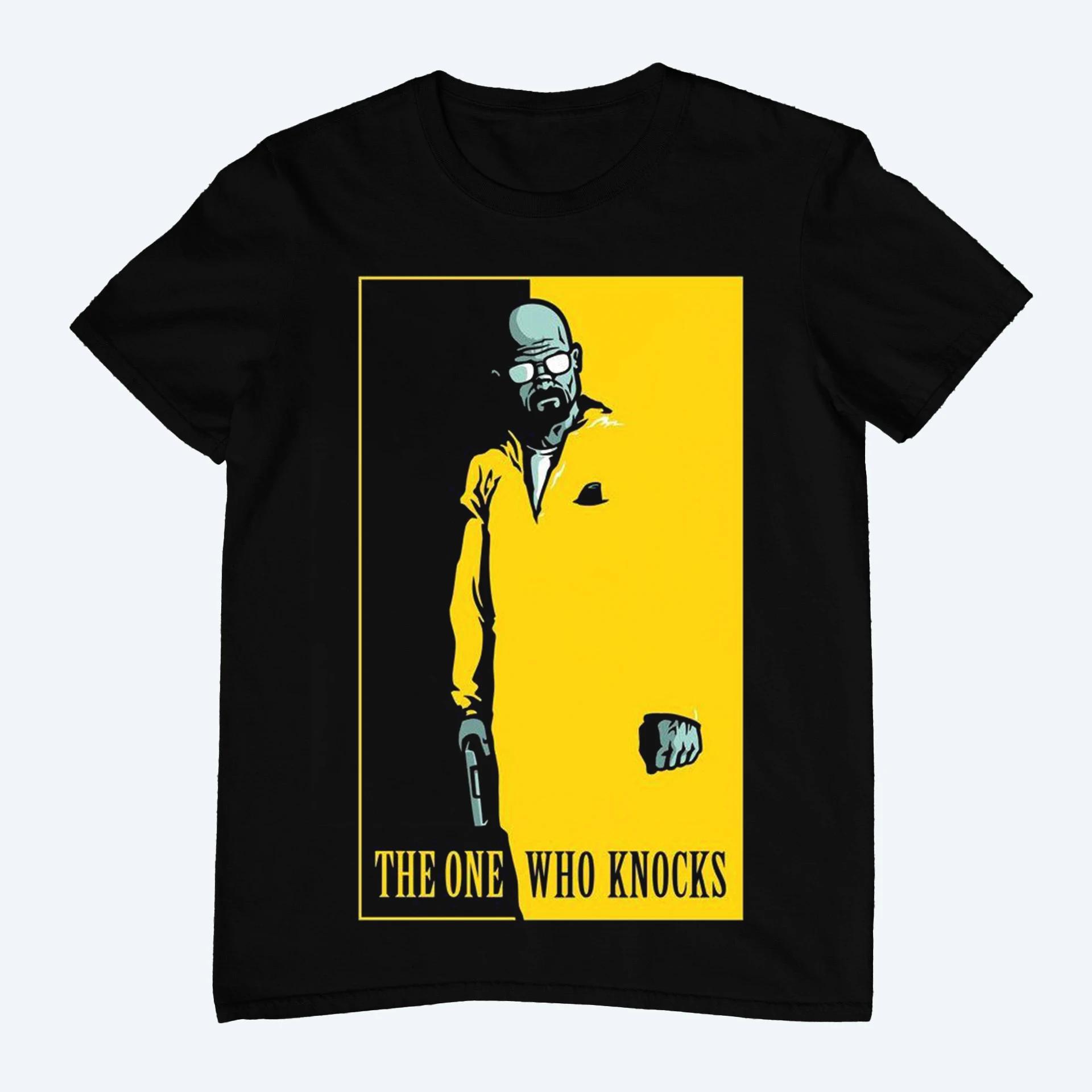 Herren Neues Sommer-T-Shirt für Herren Reiner Baumwollstoff Lässig Locker Street-T-Shirts Hemd Geschenk Breaking Bad für Fan-Geschenk Unseix Oversize-Oberteil XL schwarz