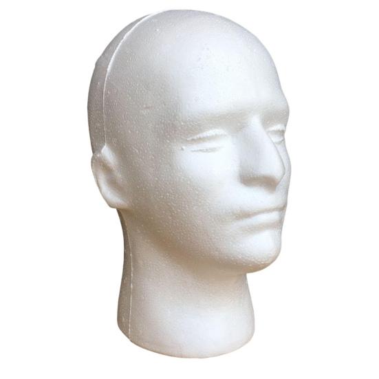 Mannequinkopf aus Schaumstoff für Perücken, Hüte, Schals, leichter Präsentationsständer, DIY-Malerei, Salon, Perückenhalter weiß