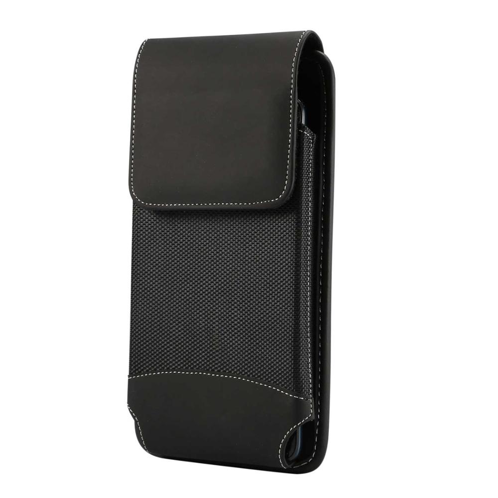 Universal 4,7-7,2 Zoll Handytasche Holster für iPhone Samsung Xiaomi Huawei Gürtelclip Oxford Ledertasche Hüfttasche 5.5 inch schwarz