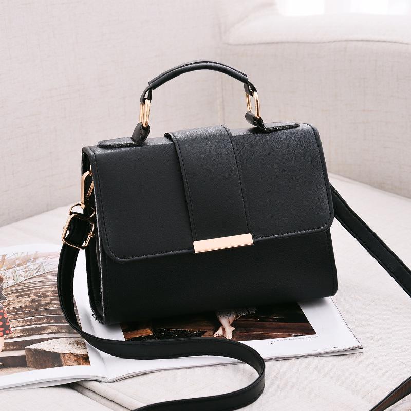 Mode Frauen Handtasche Messenger Taschen PU Schulter Tasche Dame Umhängetasche Mini Tasche Weibliche Abend Taschen 20*8*15cm schwarz