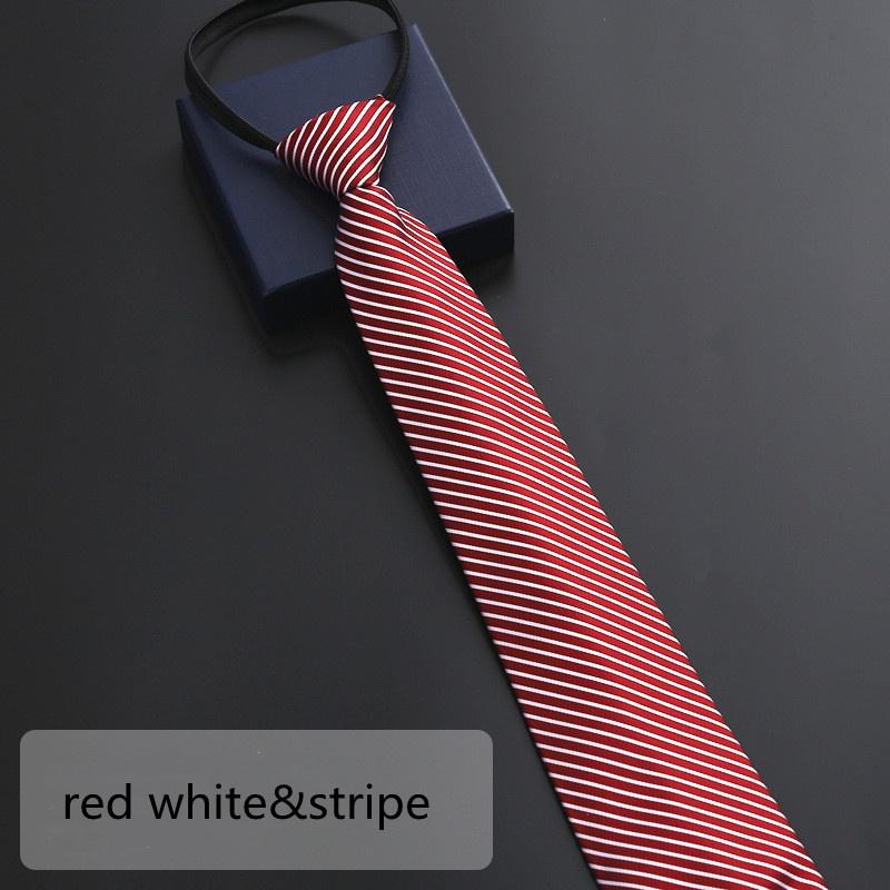 8 Farben Herren Business Krawatte Print Reißverschluss Krawatte Bräutigam Hochzeit Streifen Krawatte Mode Krawatten