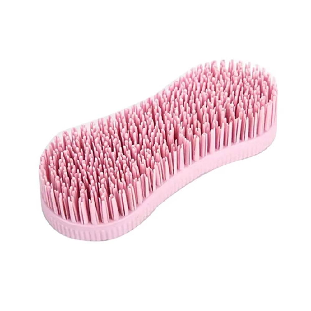 1 Stück Bürste mit harten Borsten zur Pferdepflege, buntes Reitsport-Massagegerät zur effektiven Reinigungspflege pink