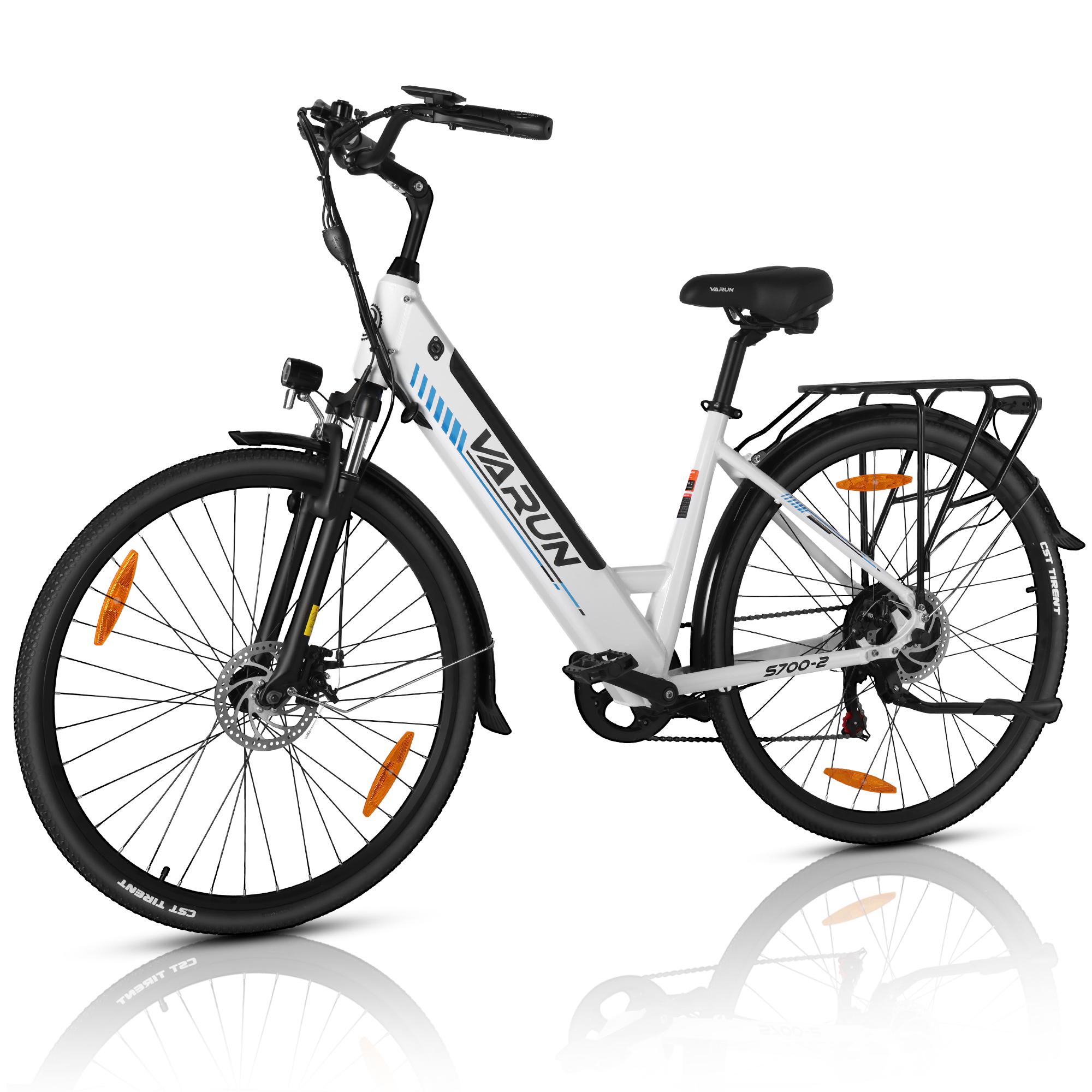 VARUN S700-2 All-Terrain E-Bike für Erwachsene 500W 48V10.4AH Elektrofahrrad 27.5” Offroad-Reifen E-Mountainbike weiß