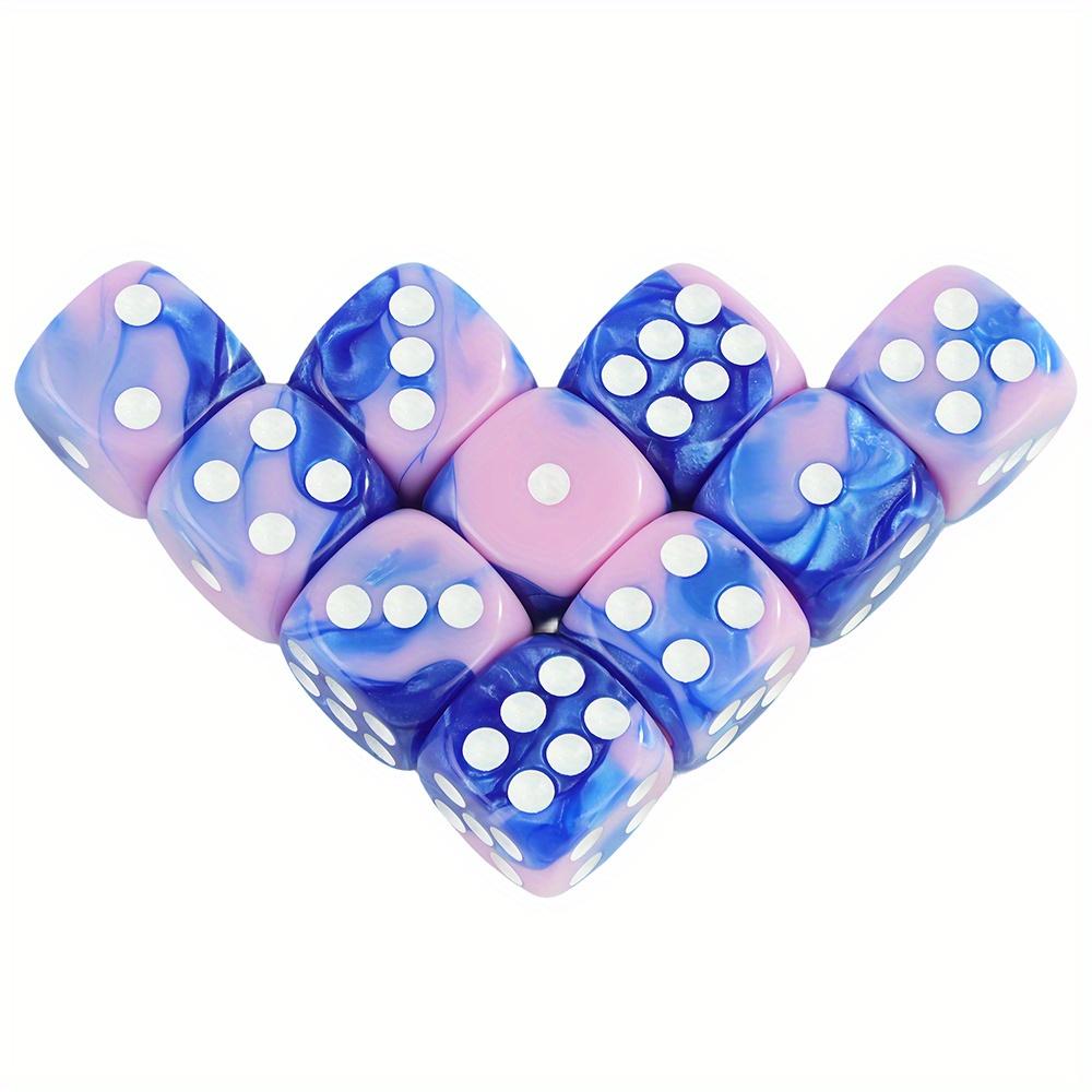 12mm D6 Acrylwürfel Mini 6-seitiger zweifarbiger Würfel mit runden Ecken Spielwürfel für Clubpartys DND RPG Brettspiele Stehtischzubehör