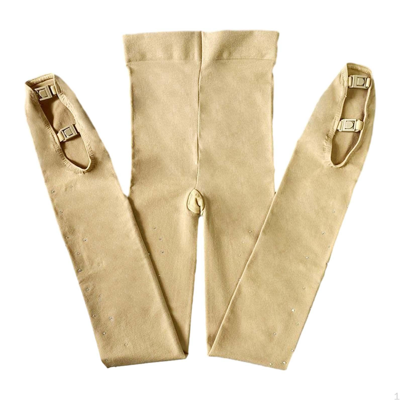 Eiskunstlauf-Strumpfhose, Eisstiefel-Strumpfhose, Socken, Hose mit Doppelschnallen, Strümpfe, Leggings Size 10 to14