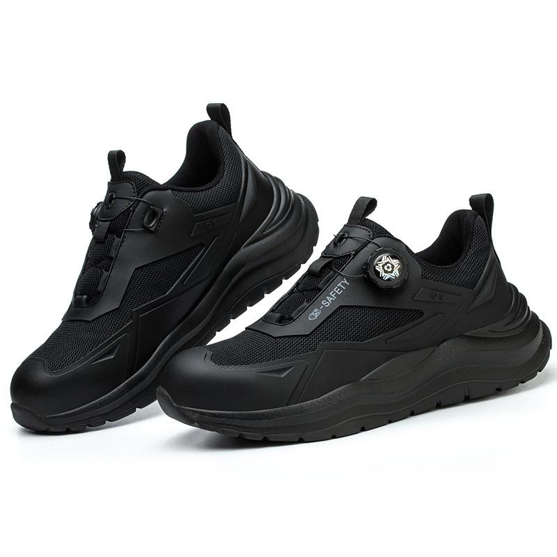 Sommer Herren Mesh Arbeitsschuhe Stahlkappe Anti-Smashing und Anti-Penetration Arbeitsschuhe Atmungsaktive, Rutschfeste, Verschleißfeste Sicherheitsschuhe 47