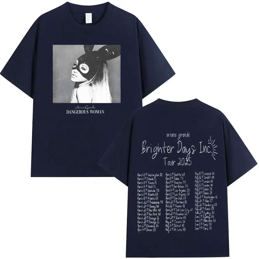 Sängerin Ariana Grande Popmusik Tour Harajuku T-Shirt 2025 Sommer Herren Damen Konzert Baumwoll-T-Shirt Sommer Heißer Verkauf 3XL