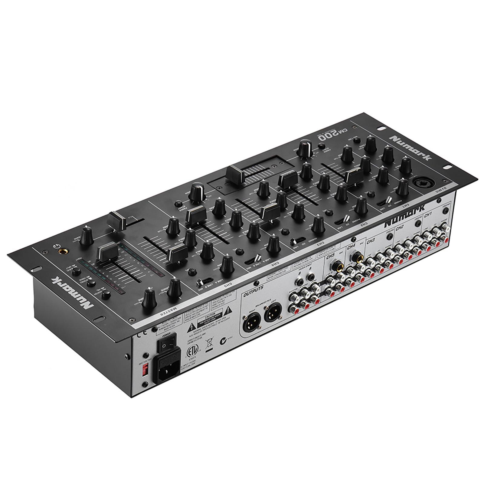 Professionelles 5-Kanal-DJ-Rackmontage-Stereo-Mixer-Mischpult