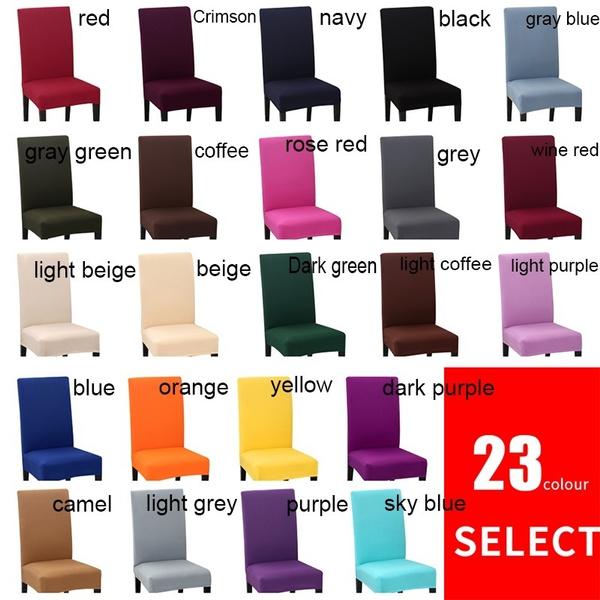 Einfarbiger Stuhlbezug aus Spandex, dehnbar, elastisch, Stuhlhussen für Küche, Esszimmer, Hochzeit, Bankett, Hotel 6PCS grau