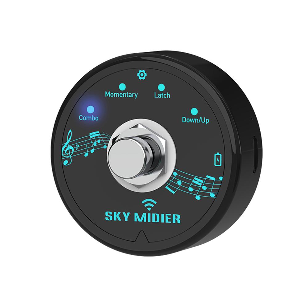 BT MIDI-Effektpedal, Mini-MIDI-Controller, Software-Effektor-Controller, USB-MIDI-Controller 5x5x3cm schwarz