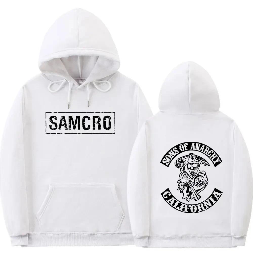 Doppelseitig bedruckter Hoodie Sweatshirt Tops Sons of Anarchy SAMCRO Herren Damen Mode Markendesign Pullover Fleece Hoodies M