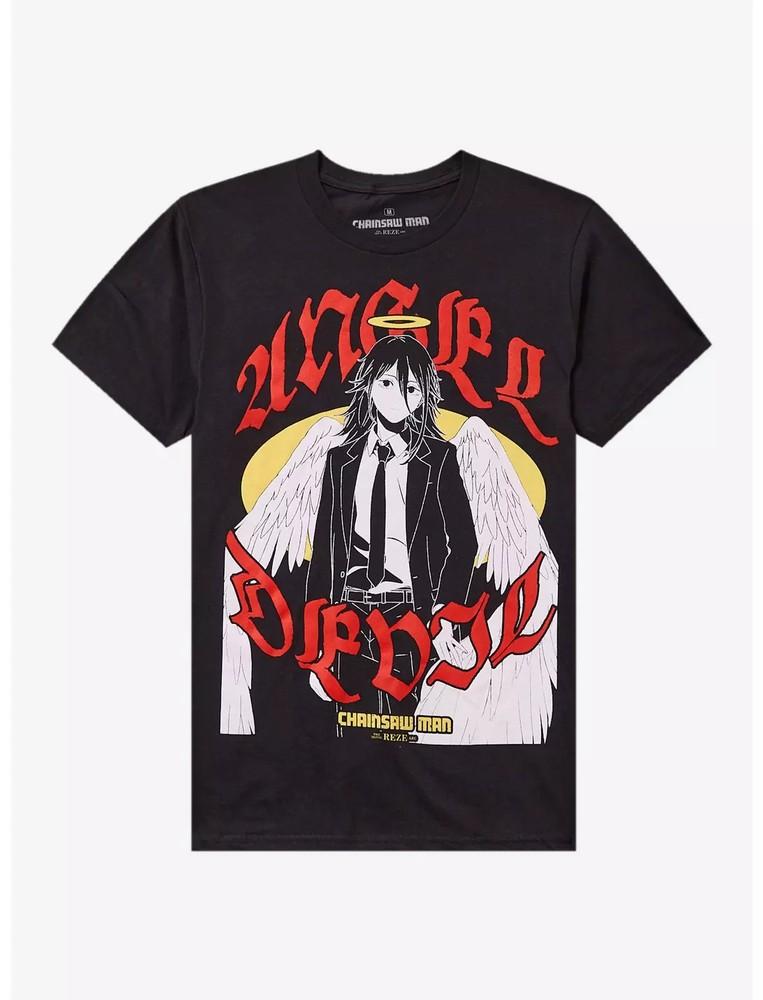 Chainsaw Man Anime T-Shirt, Engel, Engel Teufel Grafik Los XL