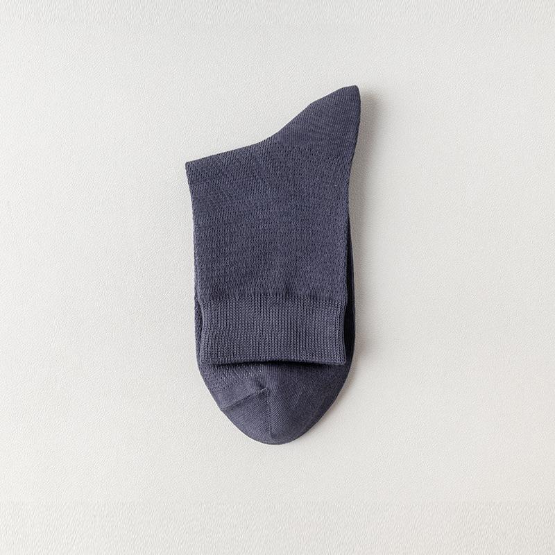 10 Paar Herren Mid-Tube Mesh Socken Ultradünn Deodorant Schweißabsorbierend Atmungsaktive Socken Business Casual Herren Lange Socken Trendy 5 Pairs dunkelgraue