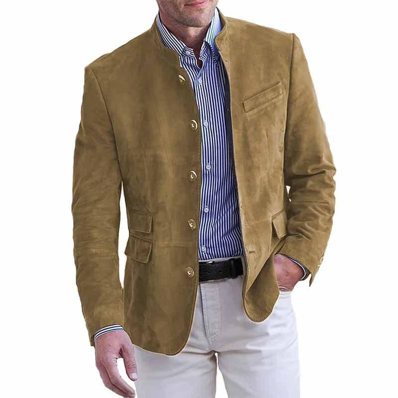 Blazer Herrenblazer Blazer Mann Blazer Herren Jacke Anzugjacken Amerikanischer Herrenblazer F L khaki