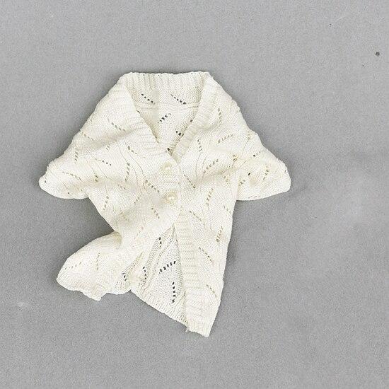 Weiß Schwarz Gestrickte Warme Pullover Mantel Für Barbie Puppe Kleidung Outfits 1/6 BJD Puppen Zubehör Für Kinder Puppenhaus DIY Spielzeug weiß