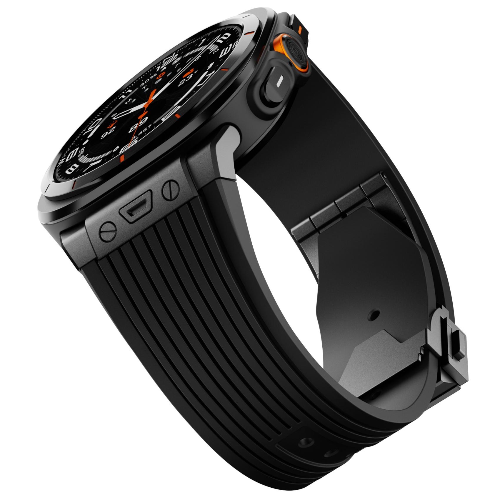 Sportarmband für Samsung Galaxy Watch Ultra 2025 47mm Edelstahl-Schnallenband für Samsung Galaxy Watch Ultra Luxus-Armband Galaxy Ultra(2025) black