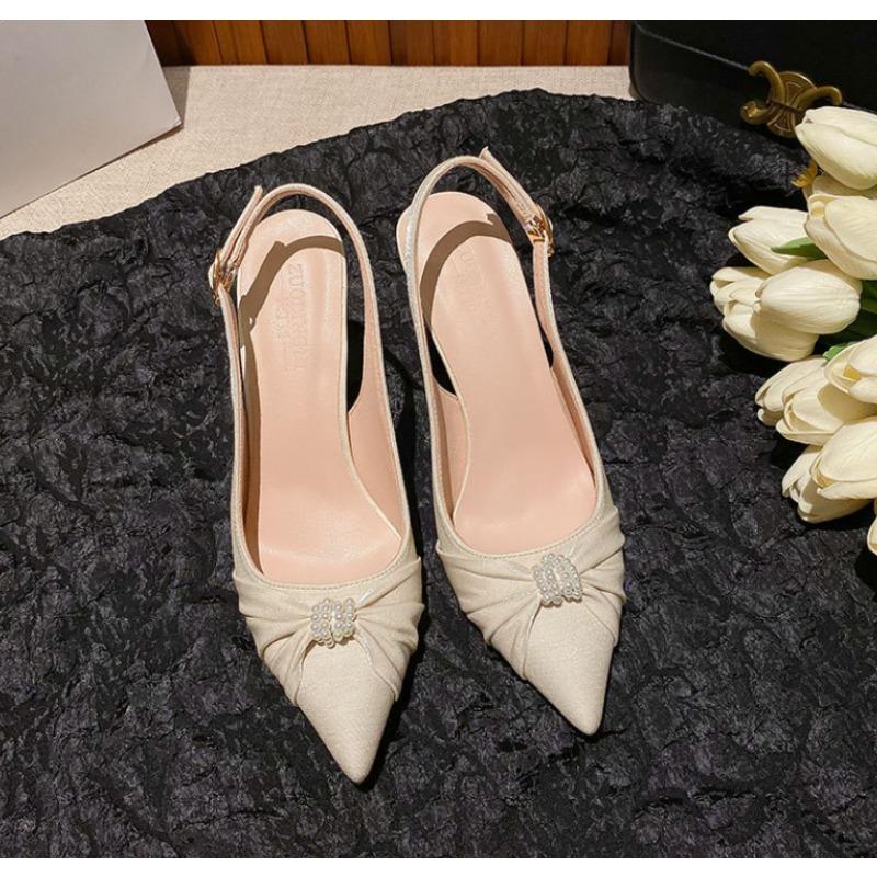 Sexy High Heels Spitzensandalen Elegante Sommer-Satin-Träger Hochhackige Hochzeits-High Heels Trendige Kleider-Bankett-Damenschuhe Größe 31-44 32