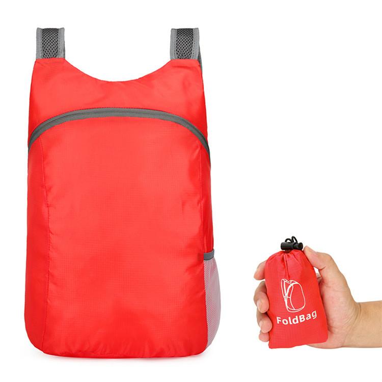 Leichte Outdoor-Taschen, faltbarer Rucksack, ultraleichte wasserdichte Rucksäcke, Reisen, Wandern, Mini-Tasche, Kinder, kleiner Tagesrucksack rot