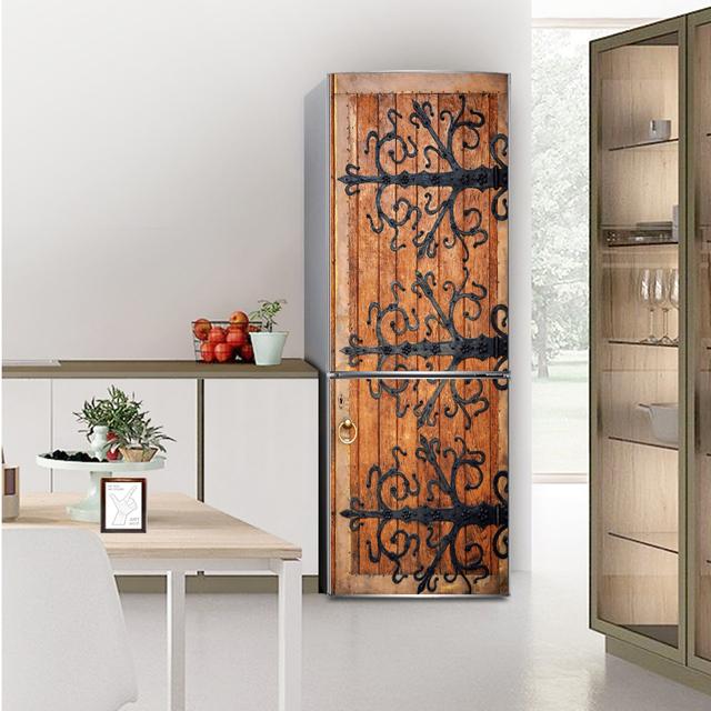 Graue coole Tapete für Kühlschrank, Schafschädel, Wein, selbstklebender Vinyl-Aufkleber, Küche, Kühlschrank, Dekoration, Aufkleber, Wandgarderobe 60x180cm(1 pcs)