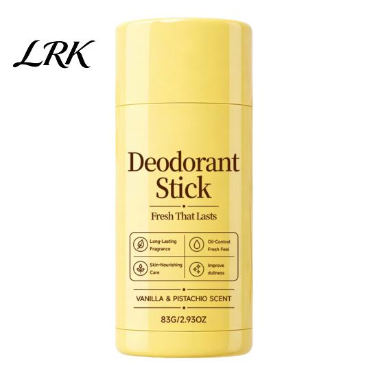Vanille Pistazie Deodorant Stick 83G & Stick, Geruchsschutz Parfümiert für Damen Langanhaltend Herren, Langanhaltender Frischer Duft Achselpflege Creme gelb