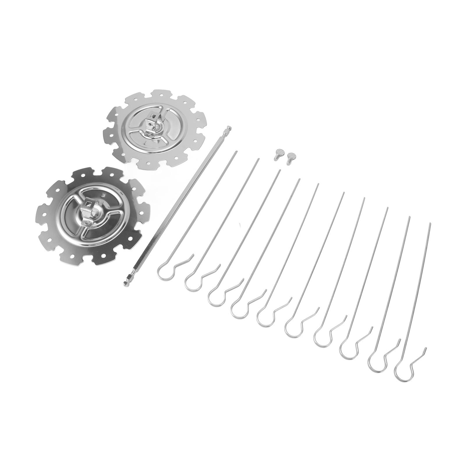 Rotisserie Spieß Set Edelstahl Rotisserie Kebab Stangen Grill für Chicken Wings Wurst Fisch