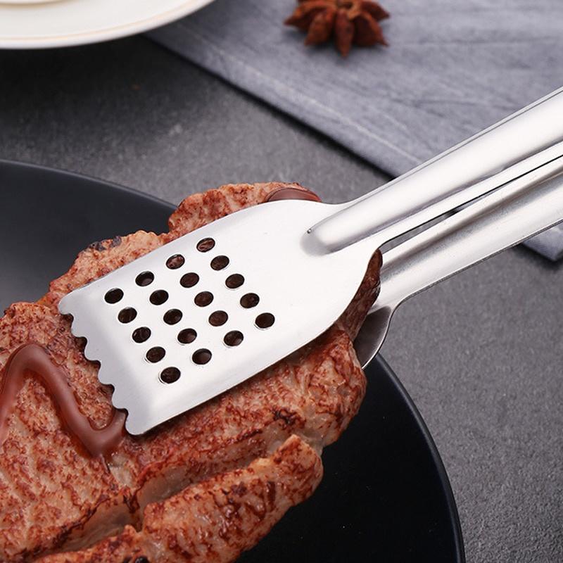 Edelstahl BBQ Lebensmittel Zange Anti Hitze Brot Clip Gebäck Klemme Grill Zange Küche Utensilien Kochen Küche Zubehör M