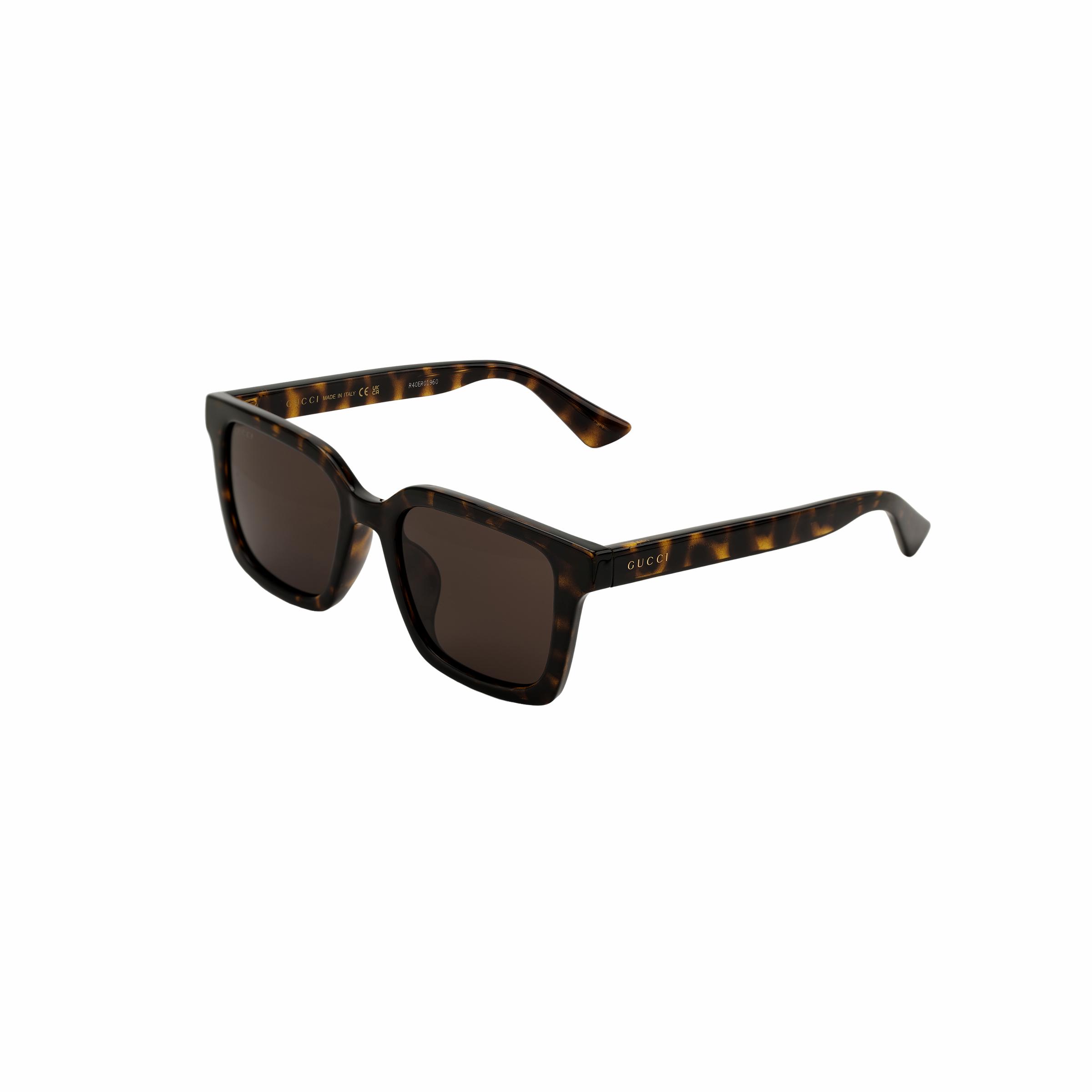Gucci Minimalistisches Logo Serie Hochwertiges Material GG1582SK Schildpatt Quadratische Sonnenbrille Herren Sonnenbrille GG1582SK-002 Dust Bag+Eyeglass Case (Random Color)