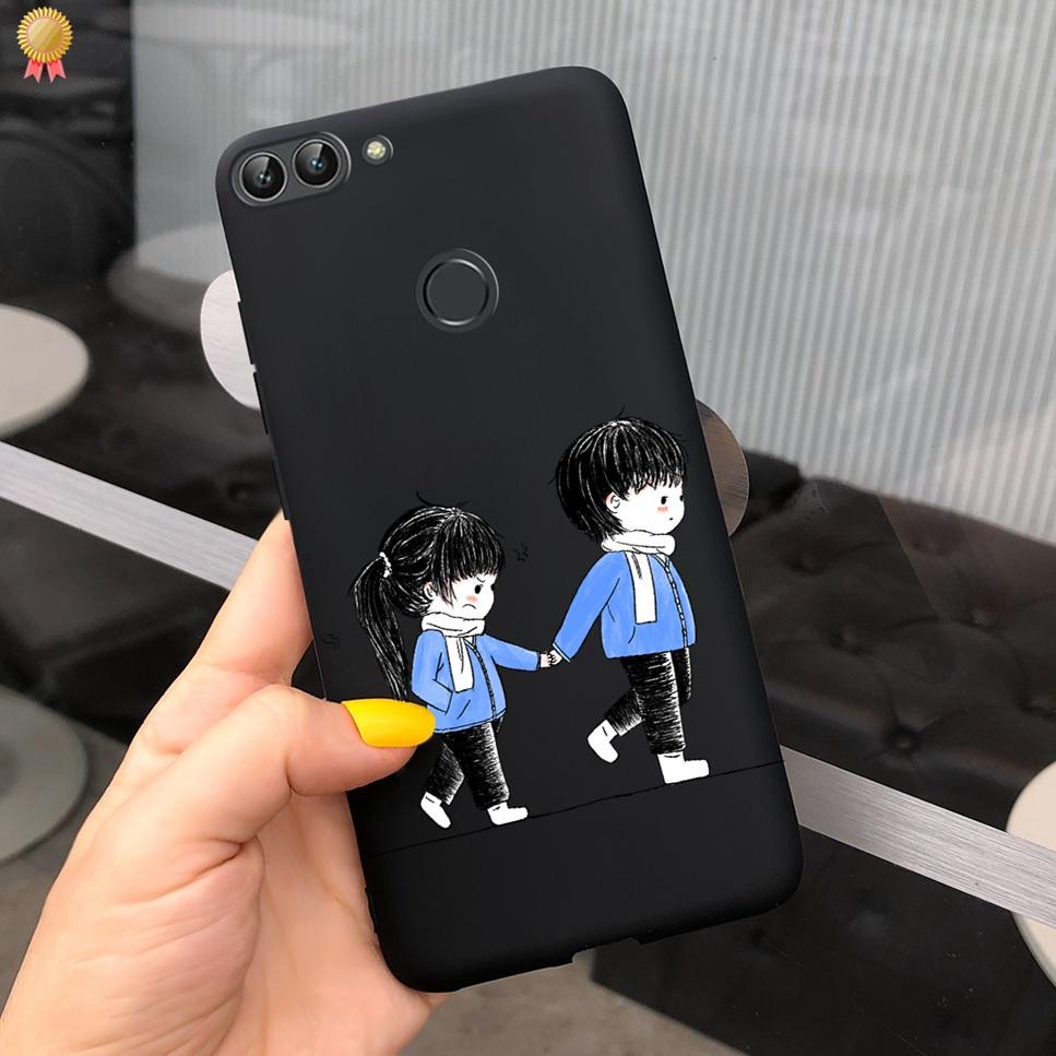 Für Huawei P Smart Hülle Niedliche Blume Schwarz Weiches TPU Silikon Bumper Hülle Für Huawei PSmart P Smart 2017 FIG-LX1 Handyhülle Funda P smart 2017