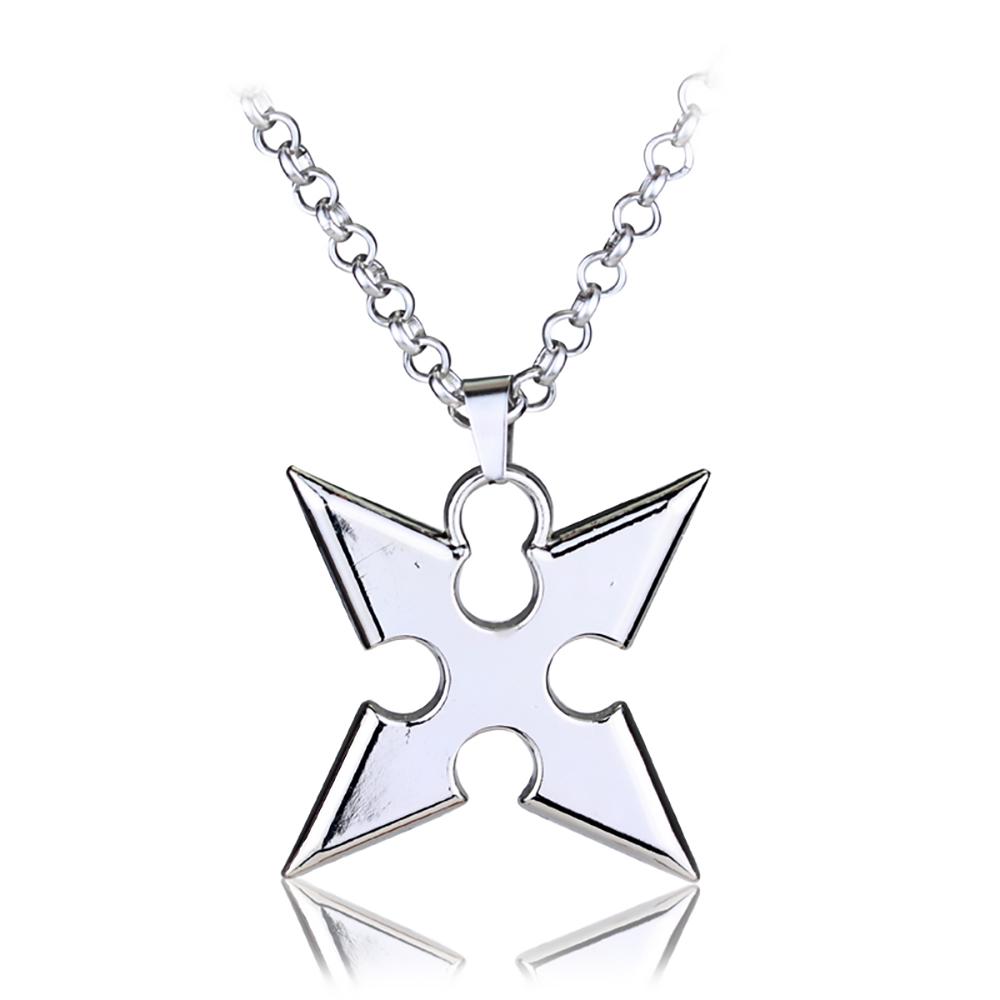 Kingdom Hearts Cosplay Halskette aus Metalllegierung, Zeichentrickfilm Sora X-Anhänger, Darts-Seilkette, Herrenschmuck, Accessoires, Geschenke