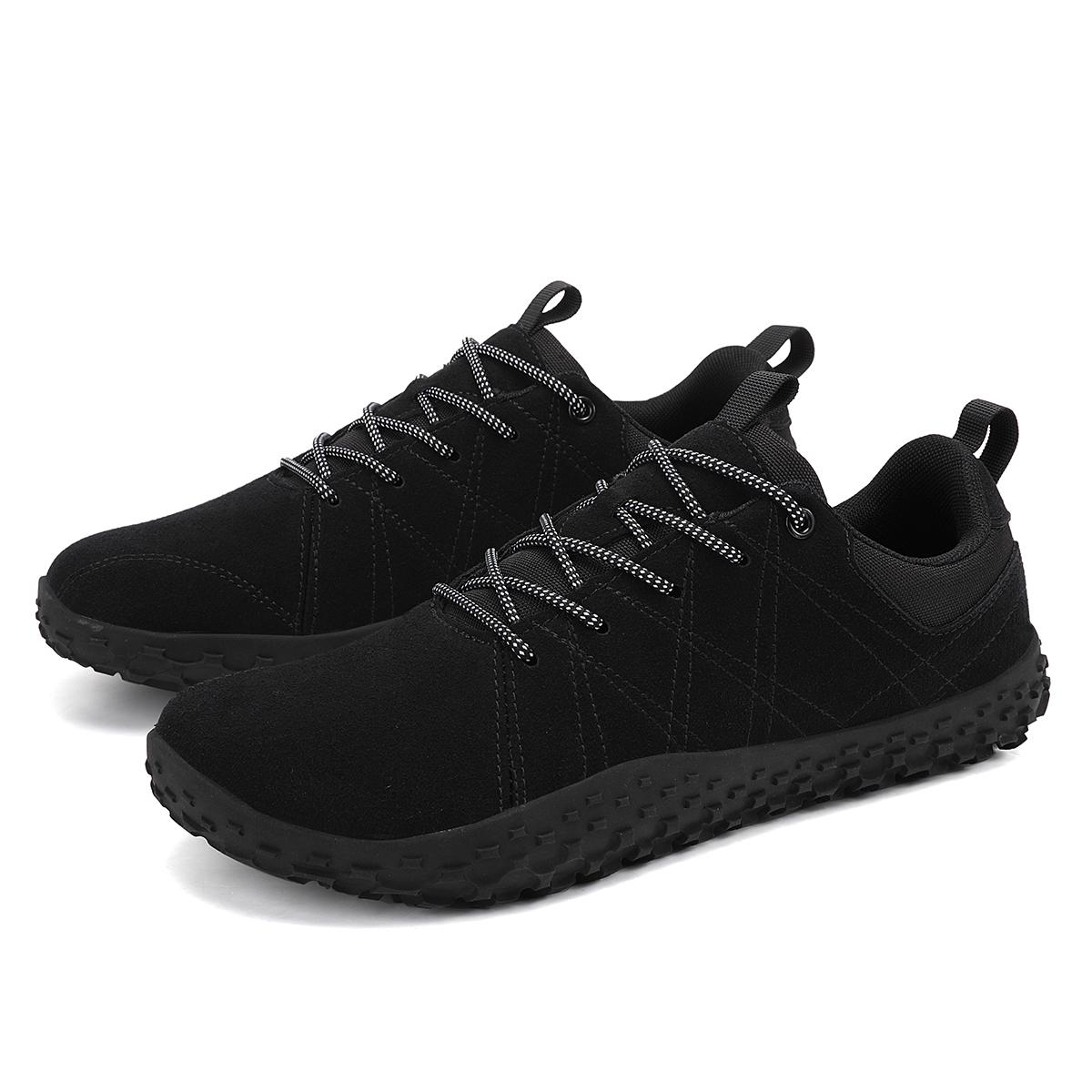 TUINANLE Neue Barfuß-Minimalschuhe Damen Herren Zehenfrei Barfußschuhe Mesh Walking Sneaker Nullsohle Größe 37-48 40 schwarz