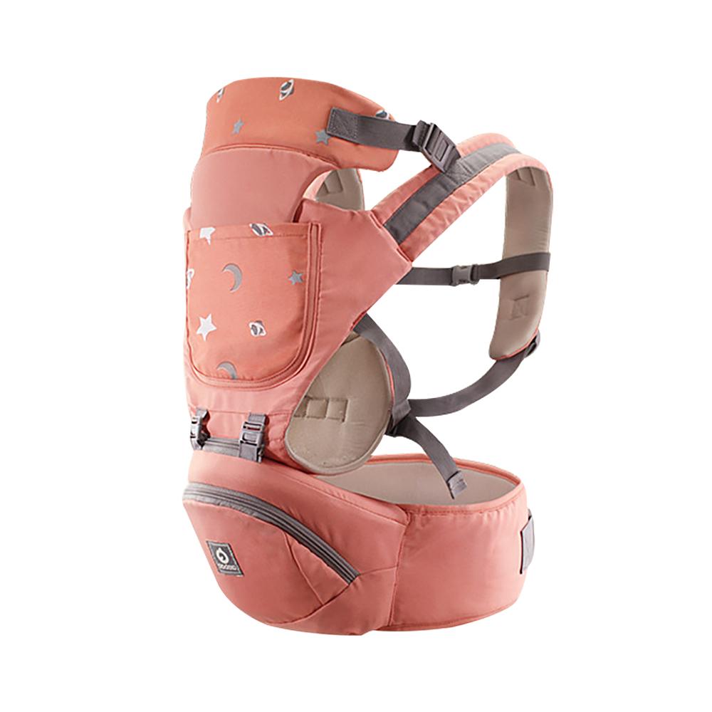 Ergonomische Babytrage mit abnehmbarem Hüftsitz, multifunktionale Babytrage für Neugeborene bis Kleinkinder rosa