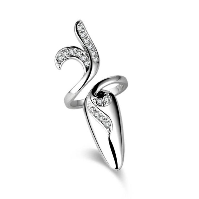 Mode Kreative Nagel Ring Charme Kristall Finger Nagel Ringe Frauen Dame Strass Fingernagel Schutz Party Nagel Ring Schmuck