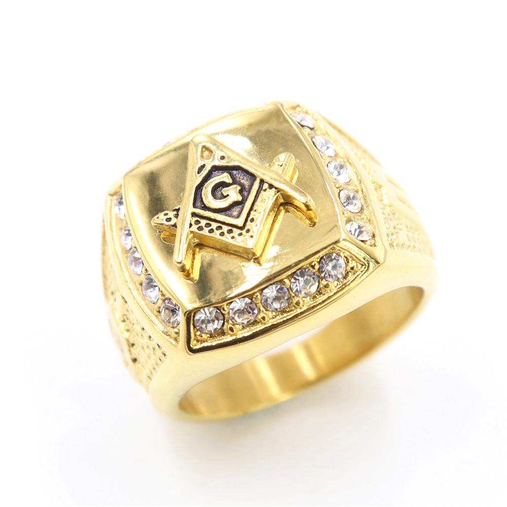 S925 Silberring für Männer und Frauen gebrochener Diamant Goldring AG Freimaurer Gold Diamantring Ring 12 gold