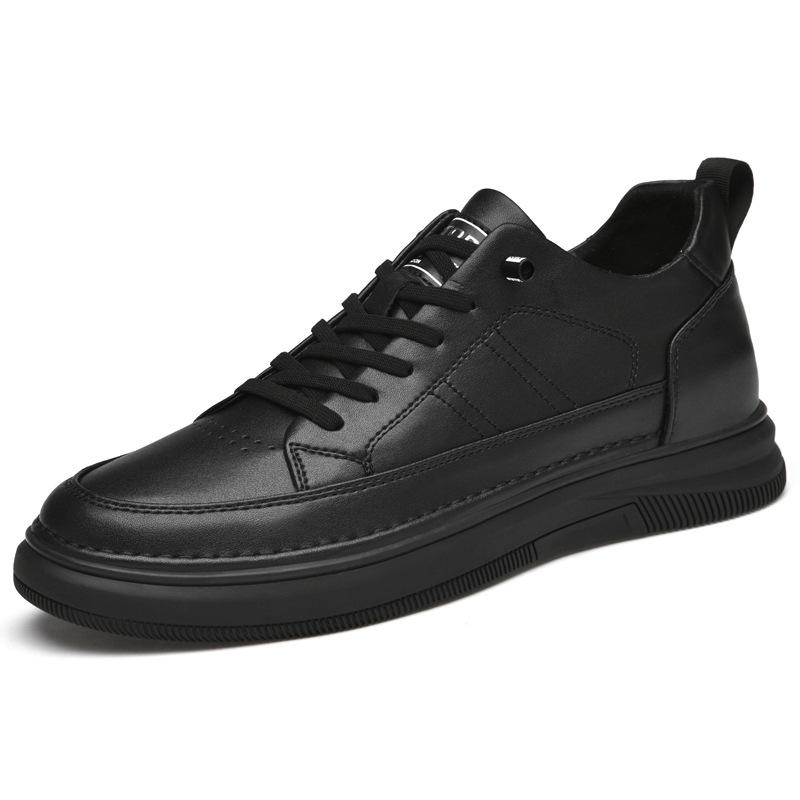 Lässige Herren Schuhe mit Absatzerhöhung Schuhe für Männer mit Höhenerhöhung Weiße Schuhe Schwarze Schuhe 6/8CM Hohe Schuhe Lift-Sneakers 42 schwarz