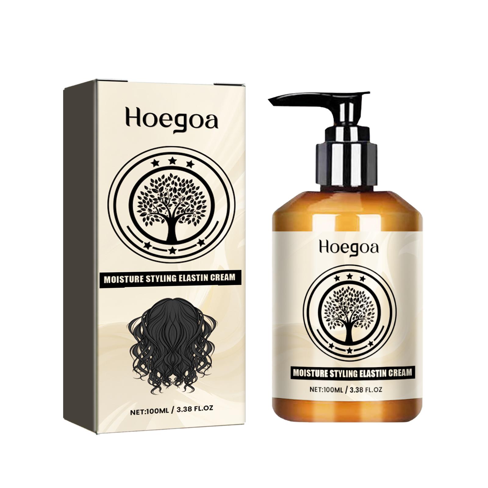 Hoegoa Marokkanische Locken Feuchtigkeitsspendender Elasticizer Locken Volumen Glanz Natürliches Volumen Styling Behandlung