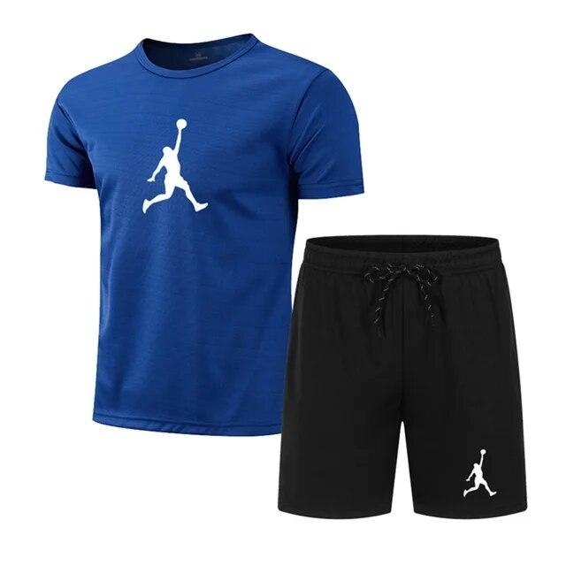 Sommer Beliebte männer T-shirt + shorts Anzug Männer Sport Anzug Druck Lässige Mode Kurzen ärmeln T-shirt Set Männer jogger Anzug Set 2XL