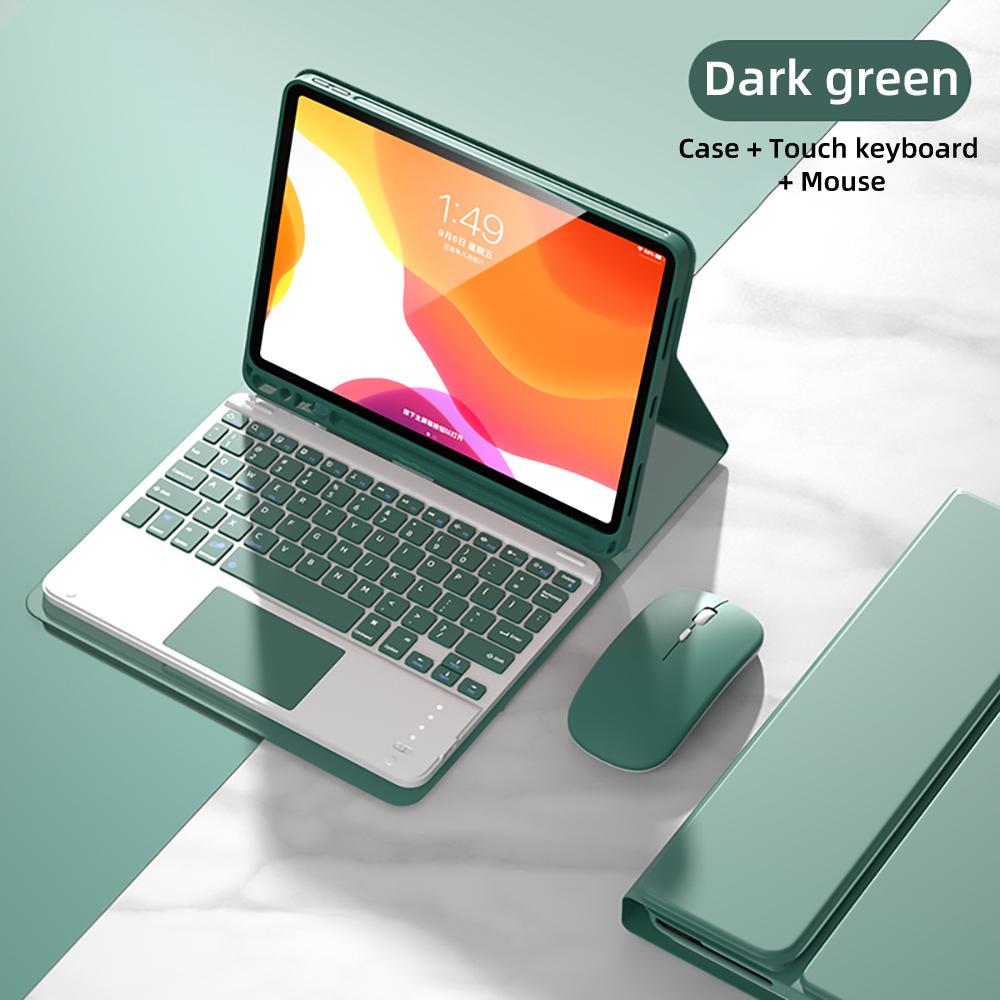 Hülle mit Tastatur für iPad Air 11 13 2024, für iPad 10.2 7/8/9. 10. Generation, Air 4 5 10.9'' Pro 11 12.9 Hülle mit Bleistifthalter iPad Pro 13 2024 M4