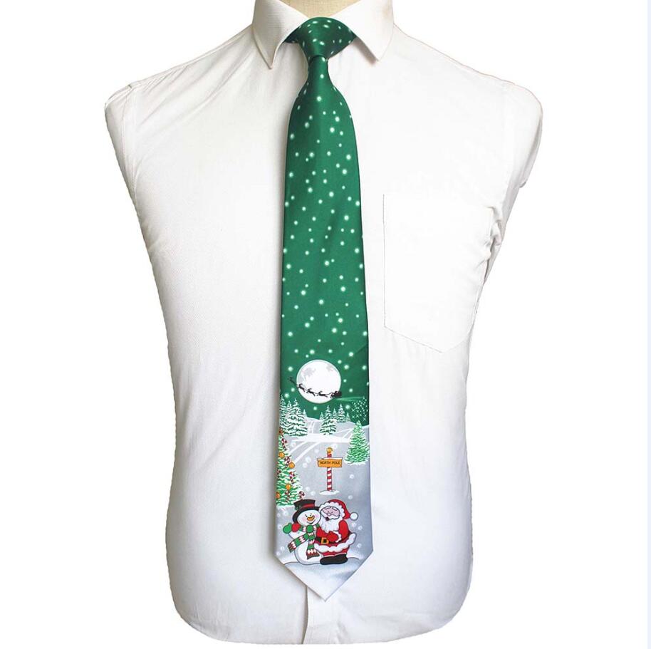 GUSLESON Qualitäts Seiden Weihnachtskrawatte 9cm Herren Mode Druck Krawatten Helloween Festival Krawatte Weich Designer Charakter Krawatte blue