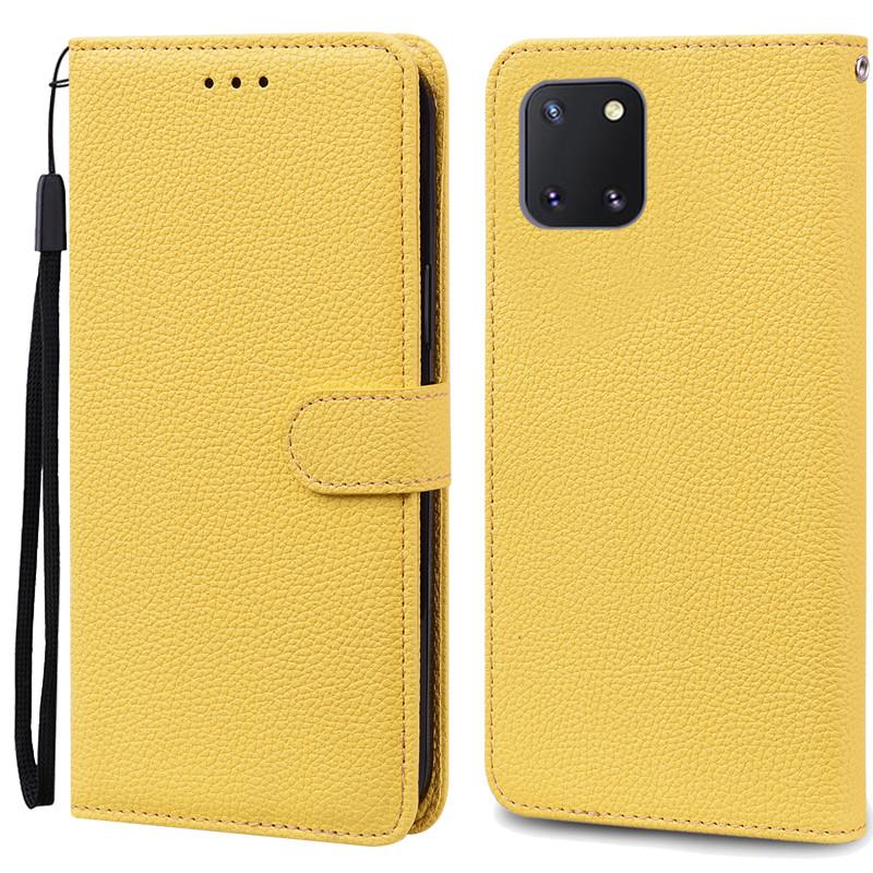 Note 10 Lite Case For Samsung Galaxy Note 10 Lite Case Wallet Leather Flip Case For Samsung Note 10 Lite Cover Coque Fundas Galaxy Note 10 Lite gelb