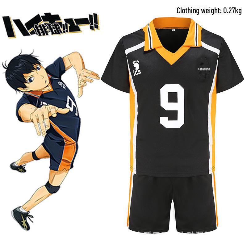 Haikyuu Karasuno Team Cosplay Uniform – Hinata Shoyo & Kageyama Tobio Short-Sleeve Edition XXL